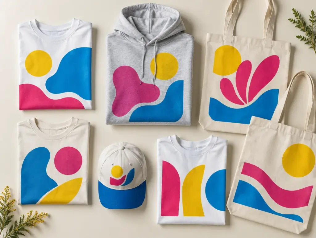 T-shirt, felpa, cappellino e shopper personalizzati con stampa DTF a colori